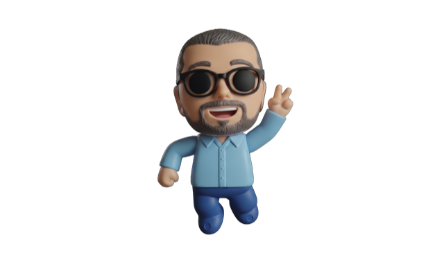 Maldo, sculpté en bois : barbe, lunettes et sweat à capuche vert